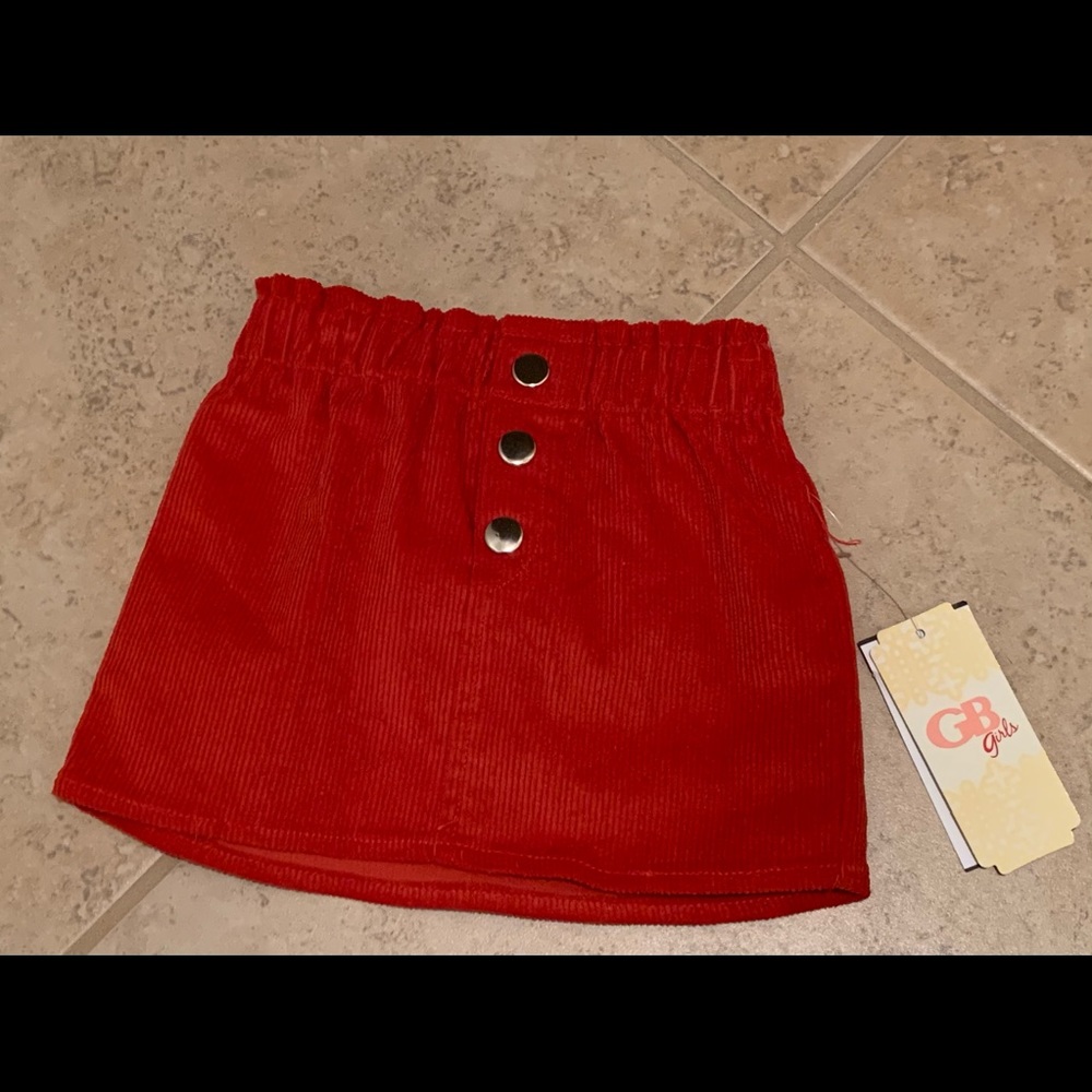 NWT Gianni Bini orange corduroy mini skirt toddler